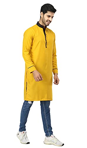 Image of Leriya Fashion Men's Slub Cotton pathan Suit Kurta