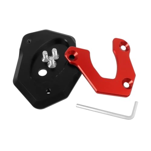 Soporte lateral para motocicleta Kawasaki Z650 Z900 placa de extension roja 3