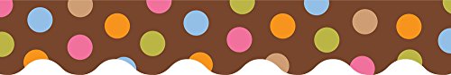 Creative Teaching Press Dots on Chocolate Wavy Border (6516)