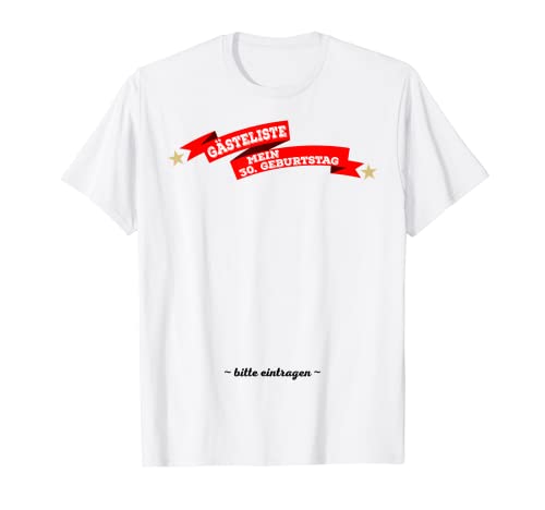 Libro de visitas para 30 cumpleaños Camiseta