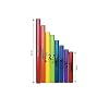 FUZEAU – 3460 – Diatonische Röhren von Boomwhackers – aus Kunststoff – 30 cm bis 63 cm – 8 Noten – einfach zu benutzen und zu pflegen – Mehrfarbig – ab 4 Jahren