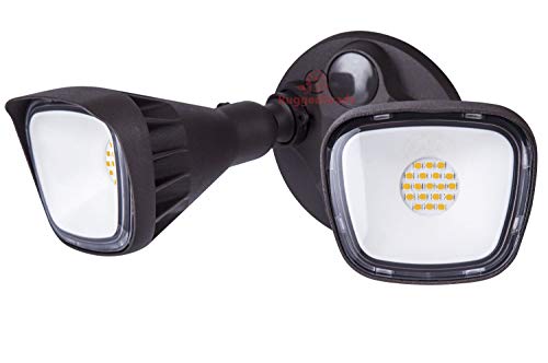 20 Watt LED Wall Flood Light - Bronze Color - Square Heads - 2400 Lumen - Adjutable Angle - High Efficiency - 5000K Bright White - 20 Year Life LED - Floodlight Wall Light - ETL & DLC