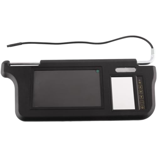 Monitor LCD de 7 pulgadas integrado en visera negra con vídeo de 2 canales para coche 5