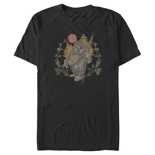 T-shirt Ewok Star Wars pour homme avec motif imprimé coucher de soleil silhouette chic