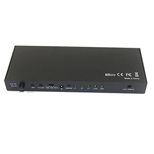 BSTUOKEY HDMI V1.4 Switcher HiFi 3 in 1 Out HDMI Audio Extractor Splitter with Audio Output Stereo Optical SPDIF RCA L/R Audio Out 4K 3D 1080P