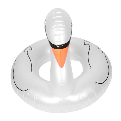 Abaodam Inflatable Pool Ring Pet Swimming Ring Soft Comfortable Goose Design Quick Inflate/Deflate Multi-Functional Water for Summer Beach Pool Party