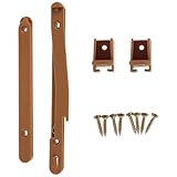 HOOTNEE Juego de Conectores Ajustables para Barandilla Lateral, Riel de Plástico Marrón Claro, Kit de Piezas de Repuesto para Muebles, Accesorios Seguros para Protección de Bebés