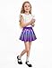 Girls Shiny Metallic Skirt Size 4t 5t Sparkly Purple Fashion A-Line Holographic Skort for Kids Gymnastics Competition