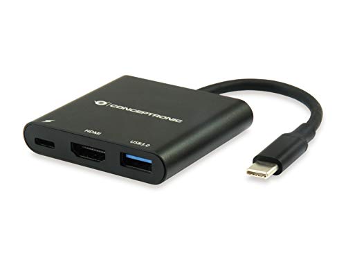 Hub USB Conceptronic DONN01B Noir transfert rapide et extension de ports stable