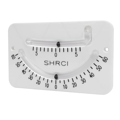 Shatter Proof ±45º Inclinometer Black, Multi Purpose Angle Indicator, Dual Scale Inclinometer Accurate Measurement for Off Road Vehicle Truck RV Trailer Boat, 2 Screws