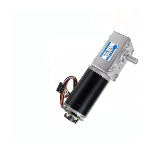 GUYU Motorreductor 5840-36ZY CC 12 V-24 V, caja de engranajes planetarios, motorreductor tornillo sin fin turbo con autobloqueo alto par YUGU(27RPM-24V,Encoder motor)