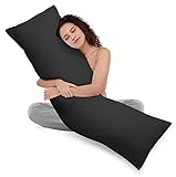 Utopia Bedding Full Body Pillow for Adults (Black, 20 x 54 Inch), Long Pillow for Sleeping, Large...