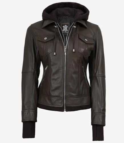 Image of Blingsoul Womens Real Leather Jacket - Asymmetrical Leather Jackets for Women