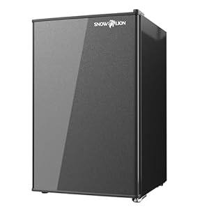 Premium Black Mini Fridge, 65L Undercounter Refrigerators, 90 Can Capacity, 2.3 Cu.ft. Freestanding Drink Fridge with Solid Door, Compact refrigerator with Reversible Door