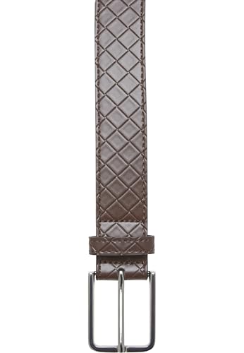 Urban Classics Men's TB7217-Woven Embossed Synthetic Leather Belt, Brown/Silver, S/M, bruin/zilver, S-M - Afbeelding 3
