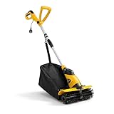 Electric Artificial Turf Sweeper Handheld Power Broom 17” Artificial Grass Sweeper with 30L Bag and Adjustable Handle Lightweight Turf Cleaner Machine