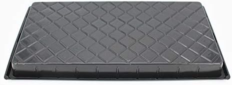 Miniatura 2 de Paquete de 10 bandejas de cultivo de plástico negro duradero (sin agujeros de drenaje), bandejas perfectas de cultivo de semillas de jardín de 21 x