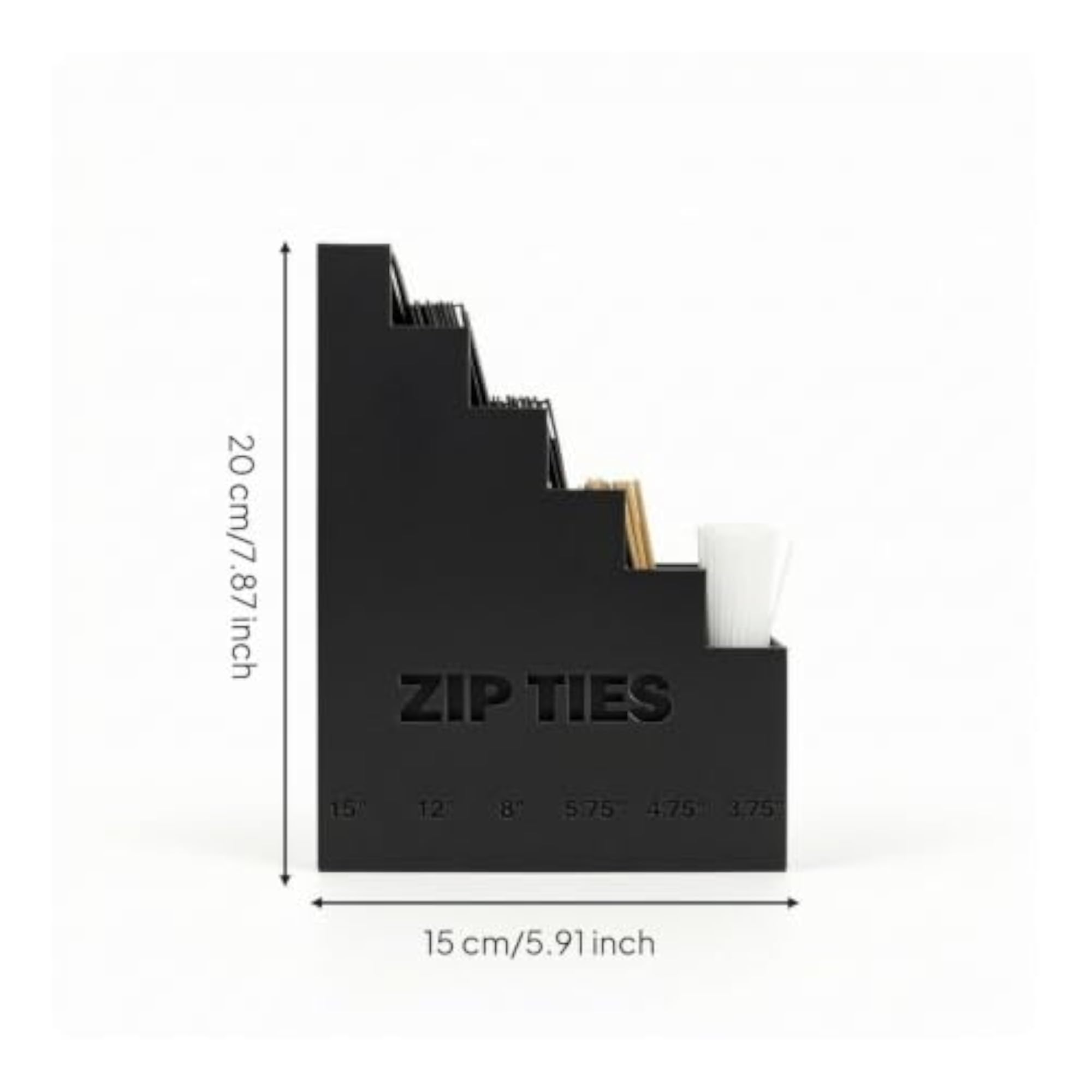 Zip Tie Organizer Quick Access Wall Mount Holder for Handymen