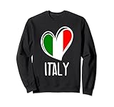 bandiera patriottica italiana cuore grafica italia italia ragazze bambini felpa