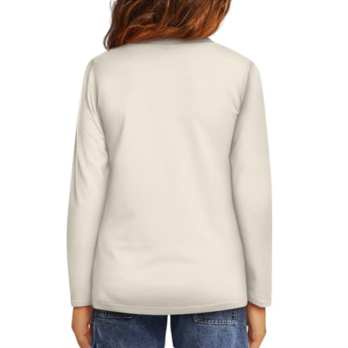 Image of Long Sleeve Shirts for Girls Casual Crewneck Tops Fall Winter Outfits for 3-16 Years Old