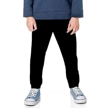 Calça de Moletom Infantil, Baby Deluxe, Preto, 14 Anos