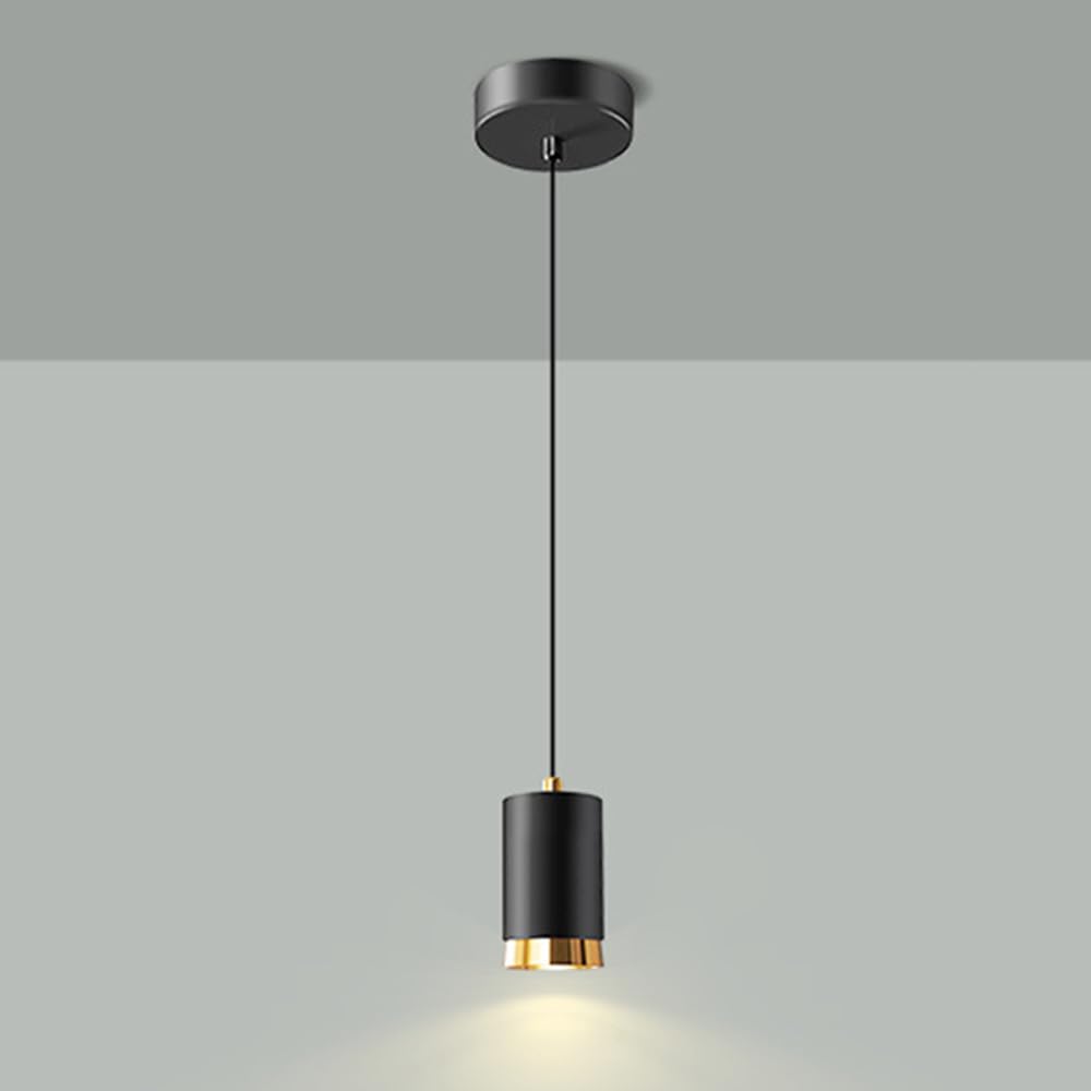 Downlight de metal blanco y negro con casquillo GU10 para lámpara colgante interior moderna