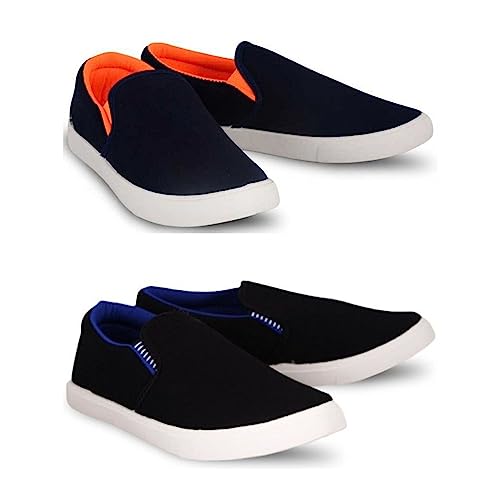 Image of HOTSTYLE Premium Casual Shoes Slip On Sneakers for Men |Combo Pack of 2|176