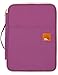 mygreen Multi-functional A4 Document Bags Portfolio Organizer-Waterproof Travel Pouch Zippered Case for Ipads, Notebooks, Documents (Purple)