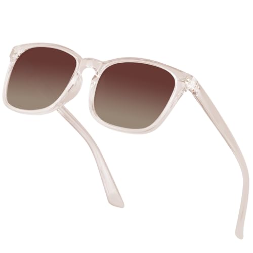 Gtievruo Gafas de Sol Mujer Polarizadas - Rectangulares Gafas Retro de Conducir Protección UV400