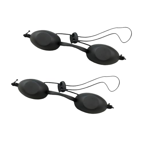 Heyumybit Gafas para Tumbona,2 Piezas Gafas de Solarium,Bronceado de Seguridad,Gafas de Protección UV para Tomar el Sol,Salones de Belleza