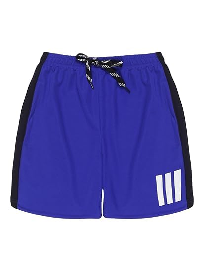 Image of Pack 2 Polyester Sports Shorts for Boys & Girls with Zipper Pockets