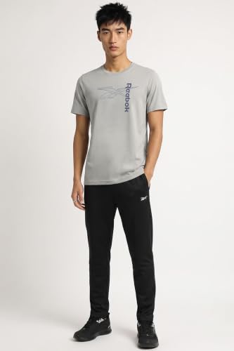 Image of Reebok Men's Casual T-Shirt - Lightweight Breathable Comfortable Regular Fit Half Sleeve Tee for Men | Round Neck Tshirt for Men Soft Tshirt