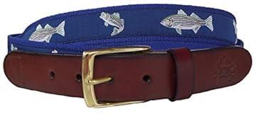mens belts with fish on them