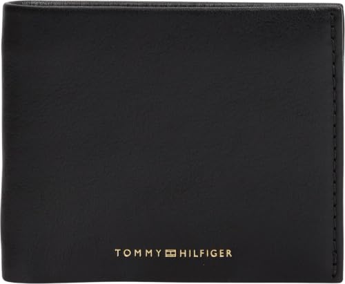 Image of Tommy Hilfiger Men Th Seasonal Cc and Coin AM0AM14795 Bifold Wallet, Black (Black), One Size