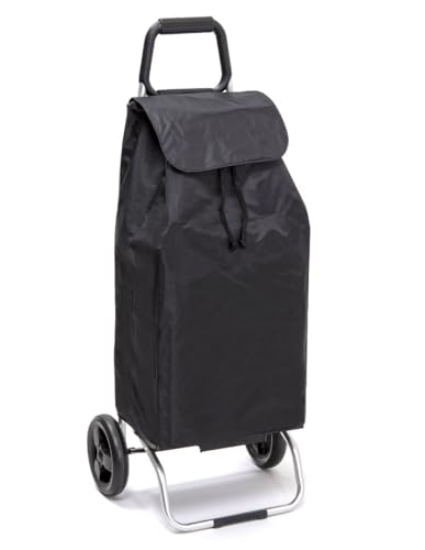 Chariot de Courses Pliable 2 Roues 55L - Léger, Compact et Robuste - Caddie Ergonomique Grande capacité - Fabrication française - Sac Amovible déperlant - Châssis...