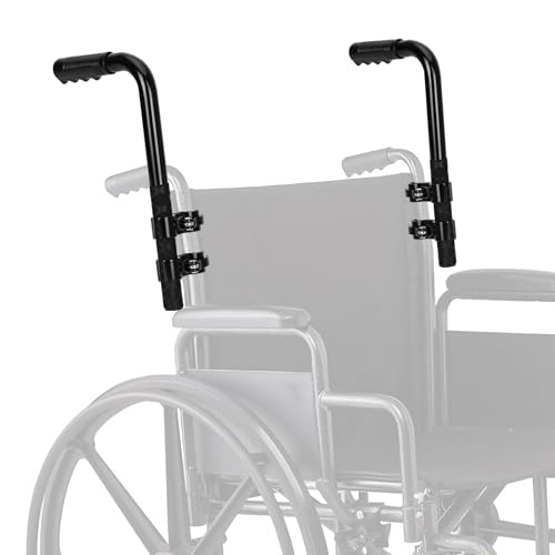Upgraded Push Wheelchair Handle Extenders with Non-Slip Leather Adjustable Universal Extension for Wheelchairs Rollators Walkers Strollers Durable Walker Accessories for Adults Improved Stability