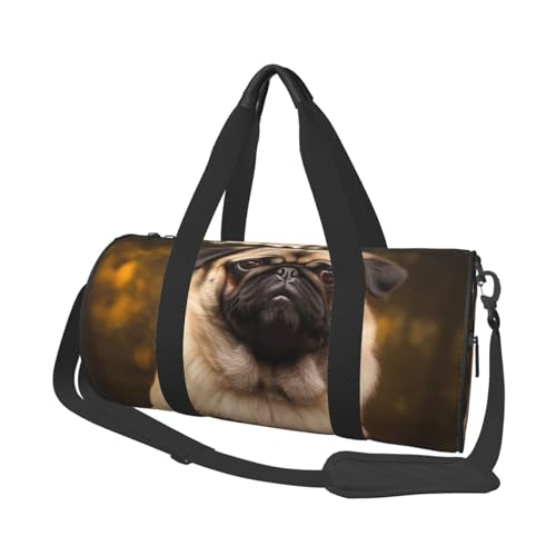 Sac de voyage carlin en toile noire idéal pour le sport et les weekends