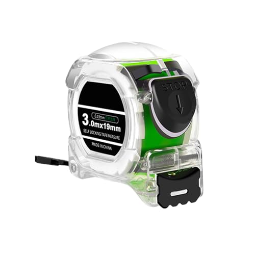 頑丈な3/5/7.5/10mのクリアオートロック巻き尺。クラフト愛好家やプロのビルダー向け。透明な巻尺。