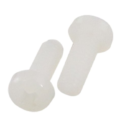 Aexit 10 Pcs Nuts PCB Board Fixed 4mm Diameter 10mm Long Thread Rod Cross Head Panel Nuts Plastic Screws