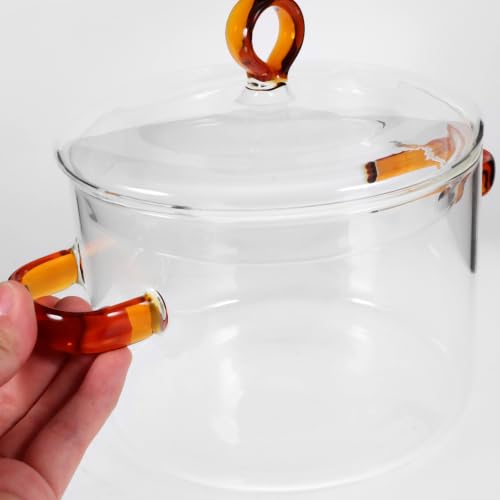 Marmite en verre borosilicate résistante à la déformation thermique TIDTALEO