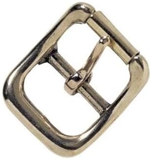 Center Bar Roller Buckle 175, Marine Bronze Belt Buckle for Leather Goods, Bags, Horse Harnesses & Pet Leashes, Durable Polished Finish, Made in Italy