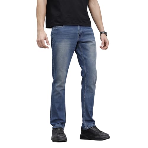 Image of WROGN Men's Cotton Stretch Jeans | Solid | Slim Fit