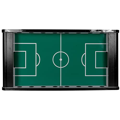 RAMROXX Fußball Tischkicker Profi Schwarz grünes Spielfeld Figuren Blau Grau 80kg – Bild 5
