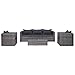 Festnight 6 pz Set Divani da Giardino in Polyrattan Grigio con Cuscini,Divano Esterno,Divano Modulare Rattan Giardino,Divano 3 Posti Rattan,Divano da Giardino,Salotto da Giardino in Rattan Grigio