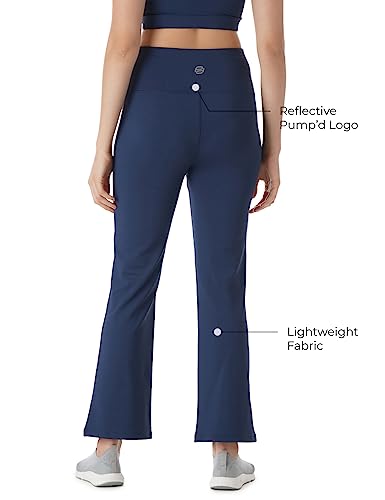 Image of PUMP'D Women's Stretchable All-Purpose Flare Pants -Lightweight, Anti-Odor, Squat Proof, Dry Tech, Ultra Soft Seams