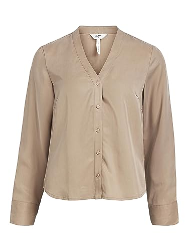 T-Shirt Noir Col en V Femme Object Objtilda – Tissu Doux et Coupe Ajustée Idéale