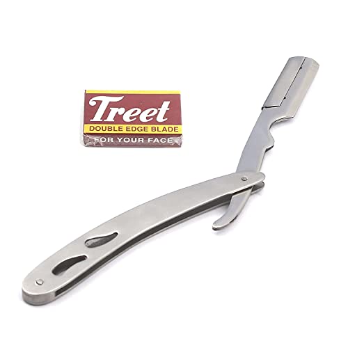 AAPROTOOLS PROFESSIONAL STRAIGHT EDGE RAZOR, DURABLE STAINLESS STEEL BLADE FOR CLOSE COMFORTABLE SHAVES, INCLUDES 20 BLADES A+ QUALITY
