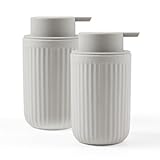 BosilunLife Seifenspender Spülmittelspender, 350 ml Seifespender Keramik Nachfüllbar, Großer...