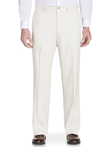 Image of Haggar Men's Cool 18 Pro Classic Fit Flat Front Casual Stretch Performance Golf Pant - Regular and Big & Tall