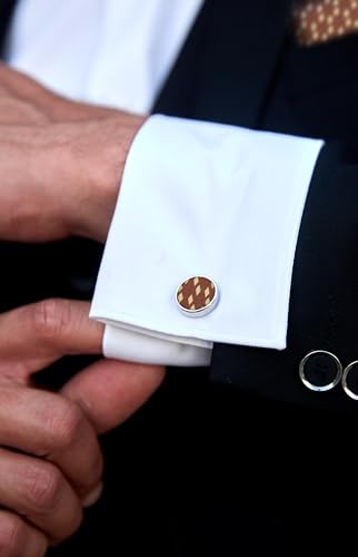 Image of HISDERN Mens Tie Set Classic Woven Ties and Pocket Square Cufflinks Set Formal Business Wedding Neckties Handkerchief